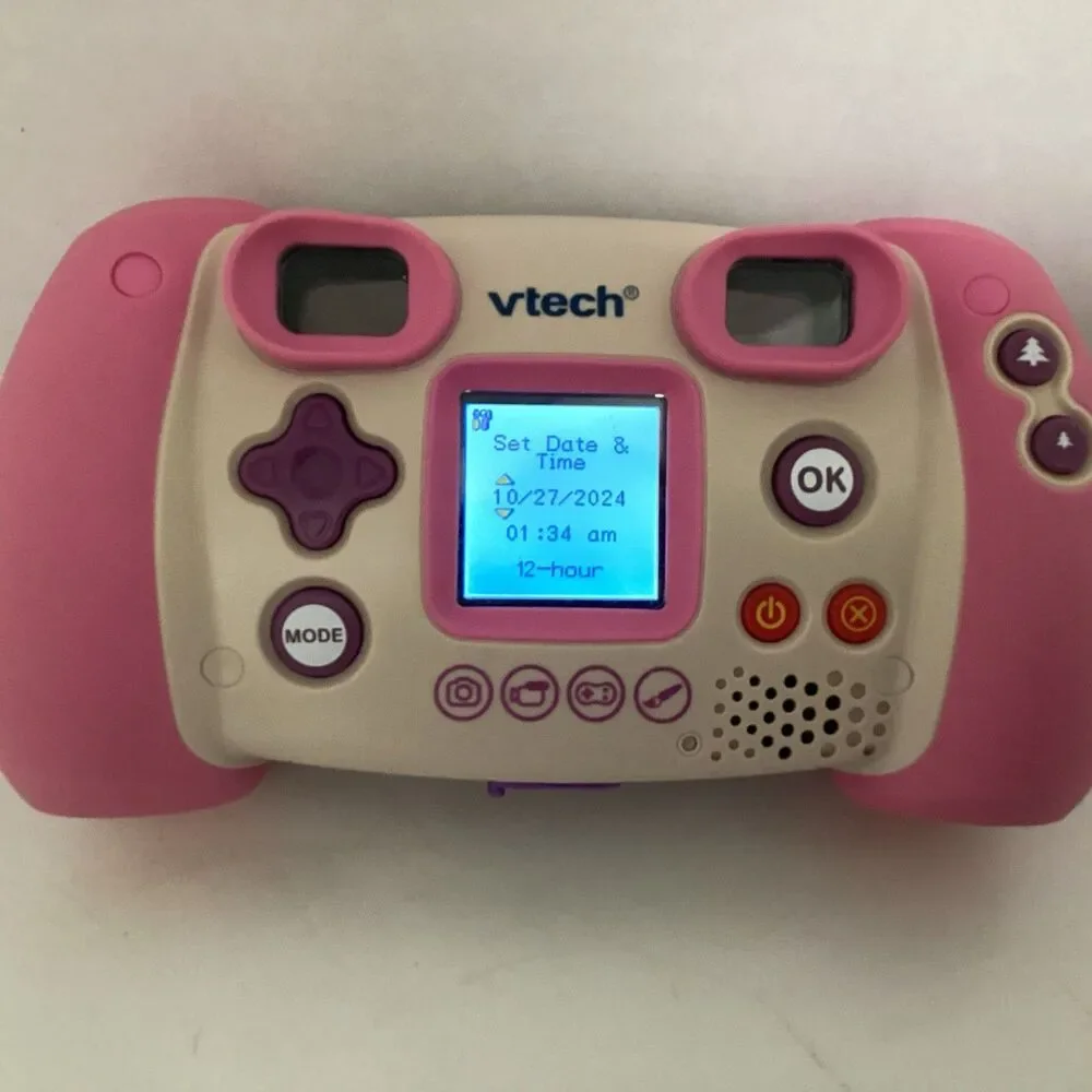 vtech kidizoom camera pink 1227 w/instruction booklet 2011 tested works